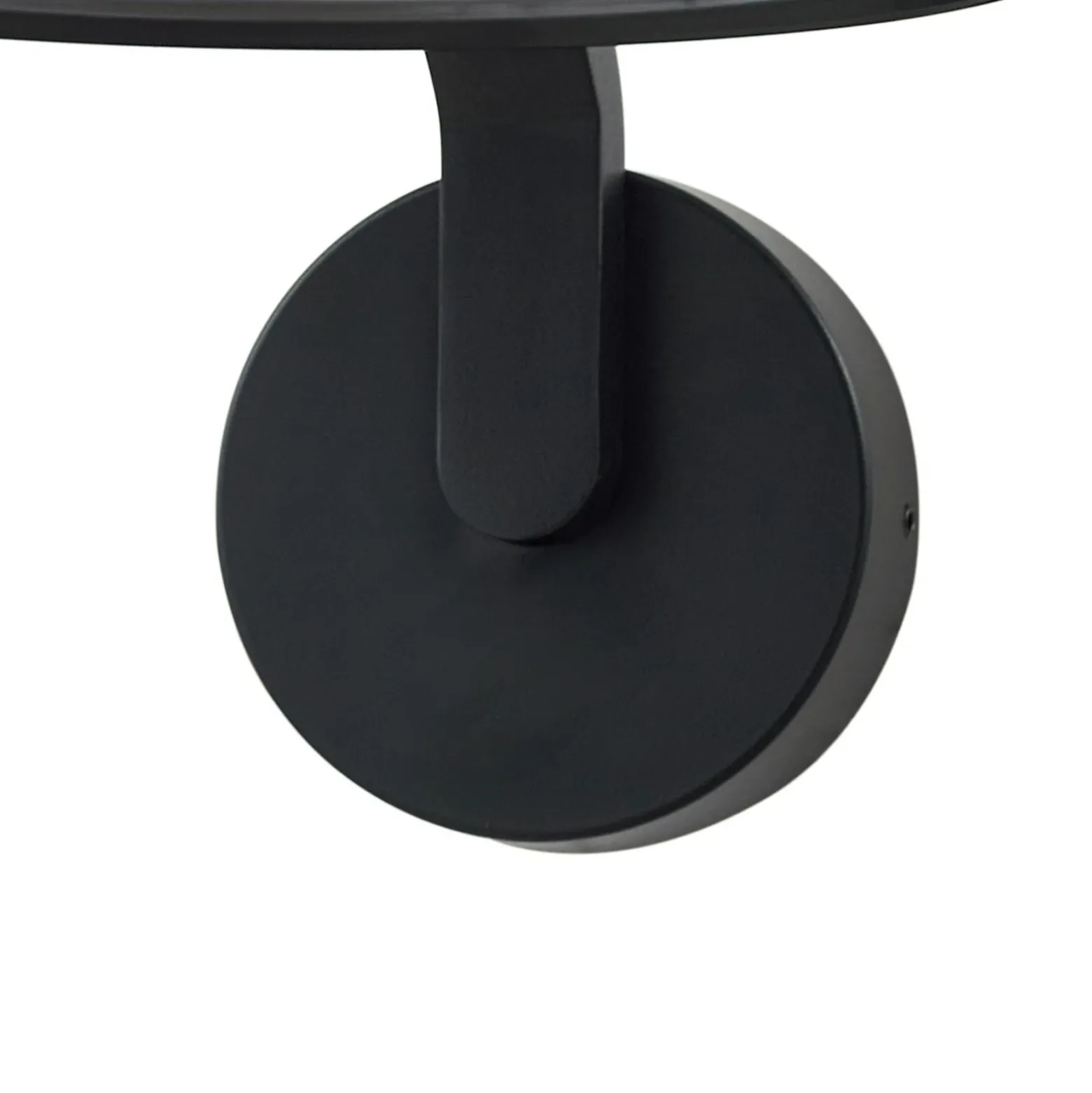 Lindby Aplique de pared LED Capelo, negro, metal, Ø20cm