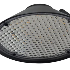 Lindby Aplique de pared LED Capelo, negro, metal, Ø20cm