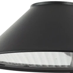 Lindby Aplique de pared LED Capelo, negro, metal, Ø20cm