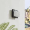 Lindby aplique LED para exterior Sibara, antracita, angular, IP54