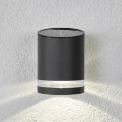 Lindby Aplique LED para exterior Melinda, 9 cm, acero inoxidable