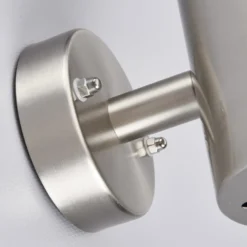 Lindby Aplique LED para exterior Lanea, 22 cm, acero inoxidable, sensor