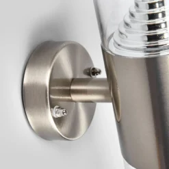 Lindby Aplique LED para exterior Lanea, 21 cm, acero inoxidable, IP44