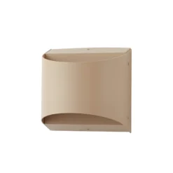 Lindby aplique LED para exterior Lenore, beige, metal, 13,5 cm