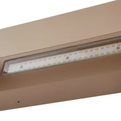 Lindby aplique LED para exterior Lenore, beige, metal, 36,5 cm