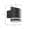 Lindby aplique LED para exterior Bentlas, antracita, IP44