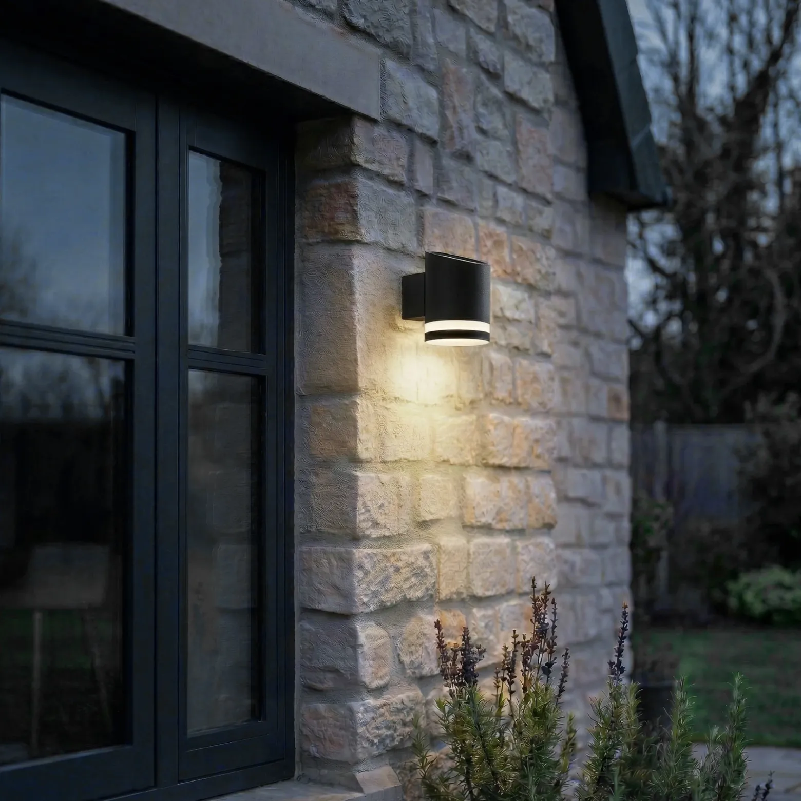Lindby aplique LED para exterior Bentlas, antracita, IP44