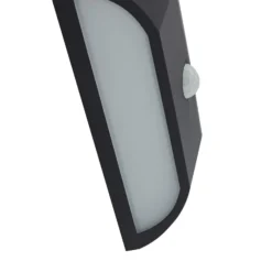 Lindby aplique LED para exterior Siana, negro, PC, sensor