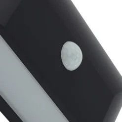Lindby aplique LED para exterior Siana, negro, PC, sensor