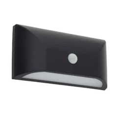 Lindby aplique LED para exterior Siana, negro, PC, sensor