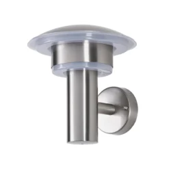 Lindby Aplique LED para exterior Lillie, altura 19 cm, acero inoxidable