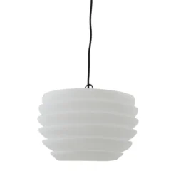 Lindby Arona colgante exterior, Ø 38 cm, blanco