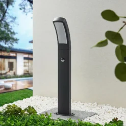 Lindby baliza LED Moshe, 60 cm, antracita, sensor