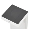 Lindby Baliza LED solar para zócalo Eleazar, blanca, aluminio, sensor