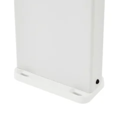 Lindby Baliza LED solar para zócalo Eleazar, blanca, aluminio, sensor