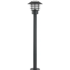 Lindby bolardo luminoso Belmiro, hierro, 100 cm de altura, E27, negro