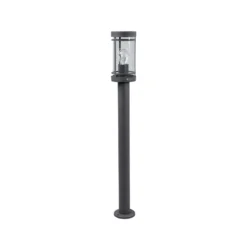 Lindby Bolardo luminoso Djori, 80 cm, antracita, acero inoxidable, E27