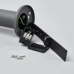 Lindby Bolardo luminoso Djori, 80 cm, antracita, acero inoxidable, E27