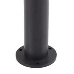 Lindby, bolardo luminoso LED Amila, negro, aluminio, IP54