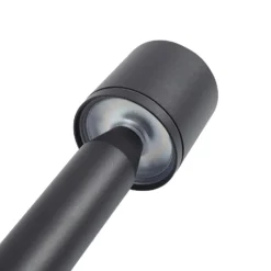 Lindby, bolardo luminoso LED Amila, negro, aluminio, IP54