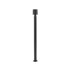 Lindby, bolardo luminoso LED Amila, negro, aluminio, IP54