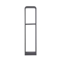 Lindby, bolardo luminoso LED Darko, 80 cm, gris, metal, IP54