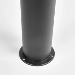 Lindby Bolardo luminoso LED Lanea, 60 cm, negro, acero inoxidable, IP44