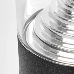 Lindby, bolardo luminoso LED Lanea, 60 cm, negro, sensor, IP44