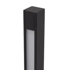 Lindby Bolardo luminoso LED Neano, 120 cm, negro, metal, IP65