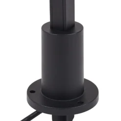 Lindby Bolardo luminoso LED Neano, 80 cm, negro, metal, IP65