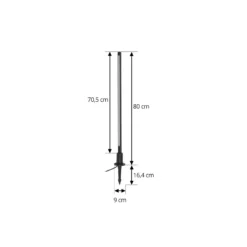 Lindby Bolardo luminoso LED Neano, 80 cm, negro, metal, IP65