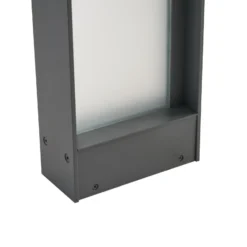 Lindby Bolardo luminoso LED Selqa, número de casa, antracita, IP65
