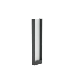 Lindby Bolardo luminoso LED Selqa, número de casa, antracita, IP65