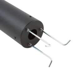 Lindby Bolardo luminoso Lurinda, negro, aluminio, Ø 10,5 cm
