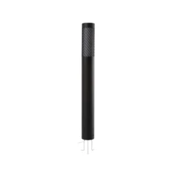 Lindby Bolardo luminoso Lurinda, negro, aluminio, Ø 10,5 cm
