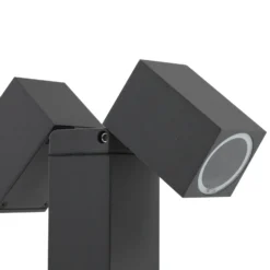 Lindby Bolardo luminoso Othil, 2 luces, 80 cm, antracita, metal