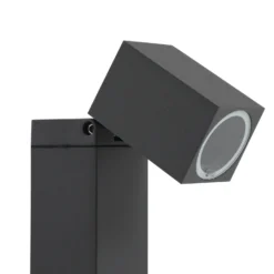 Lindby bolardo luminoso Othil, 80 cm de altura, antracita, metal