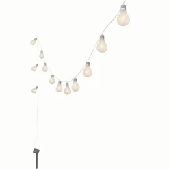 Lindby Cadena de luces LED Lampini, 200 cm, negro, IP44