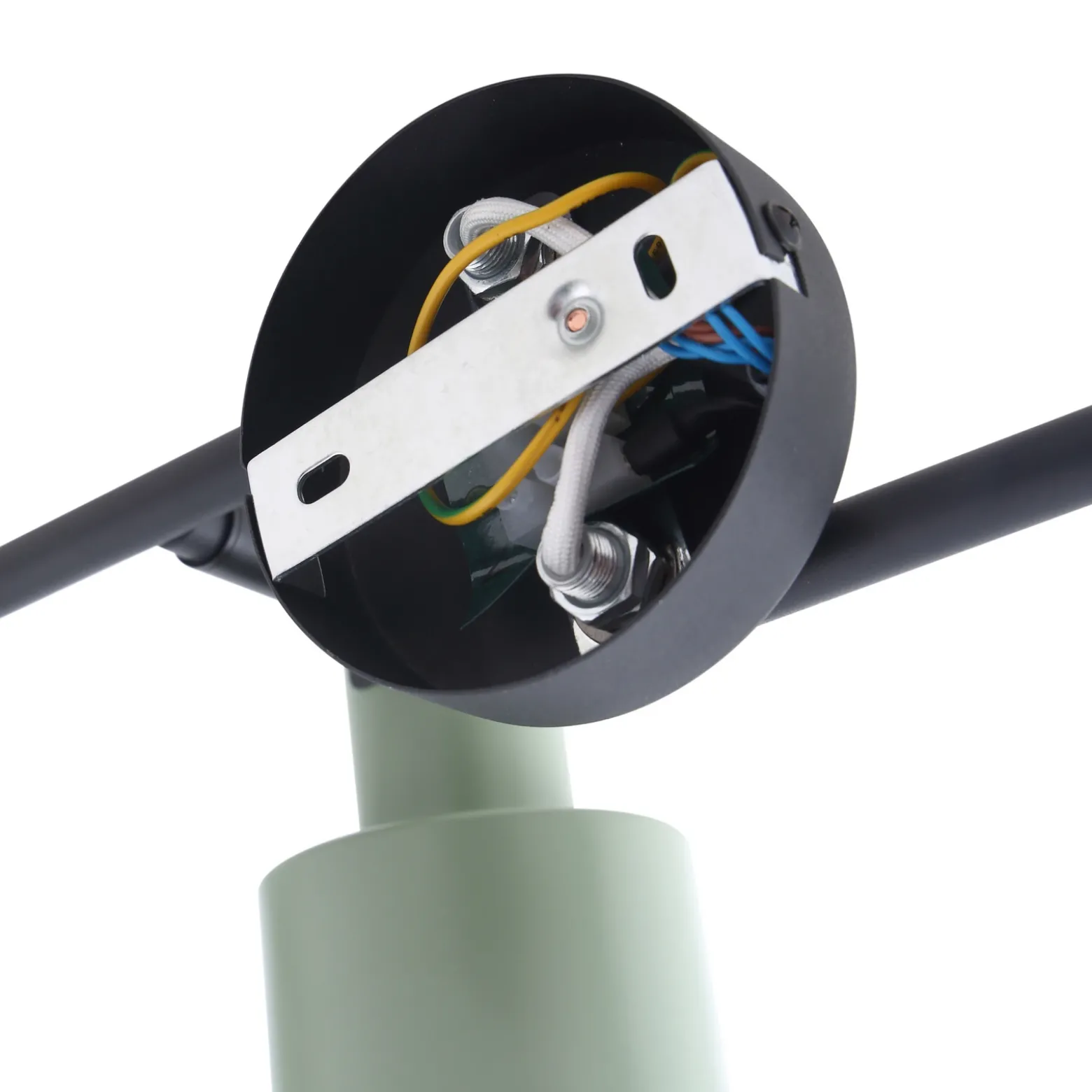 Lindby downlight de techo Ovelia, verde, 80 cm, 4 luces, E27
