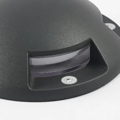 Lindby foco LED de suelo Huban, 15 cm, 4 luces, antracita