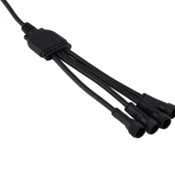 Lindby Heath lámpara LED con pica, 4 ud, negro