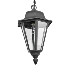 Lindby lámpara colgante exterior Edana, 40 cm, antracita, E27, IP44