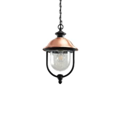 Lindby lámpara colgante exterior Clint, metal, resistente al agua salada, E27