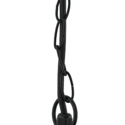 Lindby Lámpara colgante exterior Bolgar, negro, metal, cristal