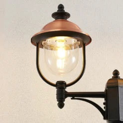 Lindby lámpara de exterior Clint, 225 cm, 2 luces, resistente al agua salada,