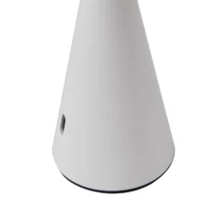 Lindby Lámpara de mesa LED recargable Evelen, blanca, IP54, CCT