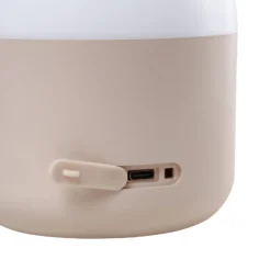 Lindby lámpara de mesa LED recargable Isaline, beige, atenuable, IP44