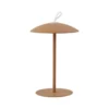Lindby Lámpara de mesa LED recargable Kanani, marrón, atenuable