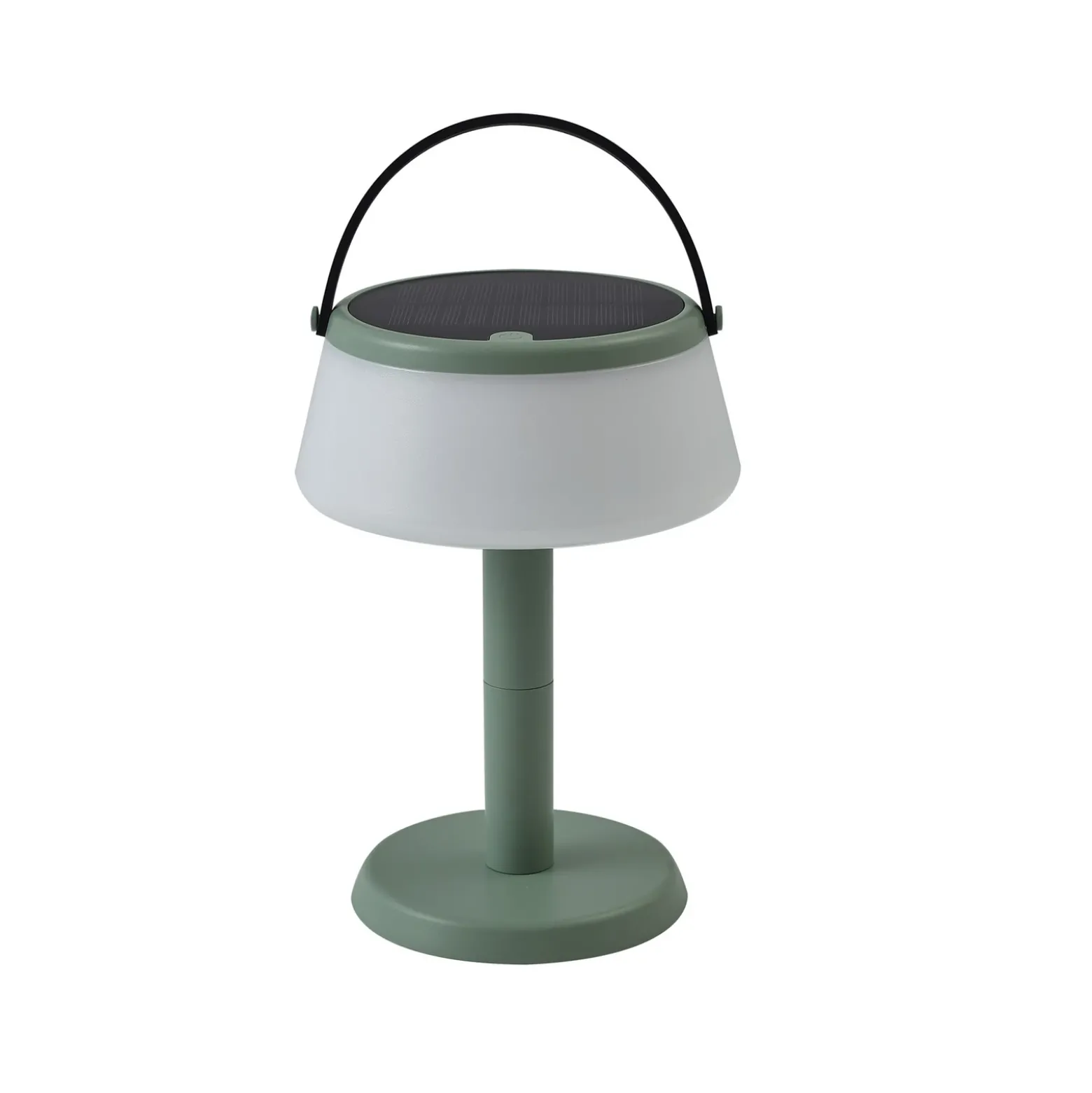 Lindby Lámpara de mesa LED solar Mikkel, verde, atenuable