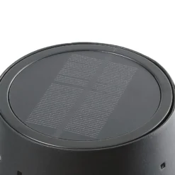 Lindby lámpara de pie LED solar Hilario, negra, hierro, batería recargable